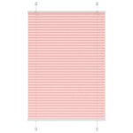 vidaXL Store plissé rose 100x100 cm largeur du tissu 99 4 cm polyester
