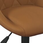vidaXL Chaise de bureau Marron Velours