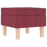 vidaXL Chaise à bascule avec repose-pied Rouge bordeaux Tissu