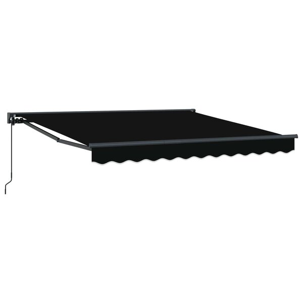 vidaXL Cadre d'auvent Noir 350 x 250 cm Polyester avec revêtement PU