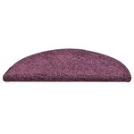 vidaXL Tapis de marches d'escalier 15 Pièces Violet foncé 56x17x3 cm