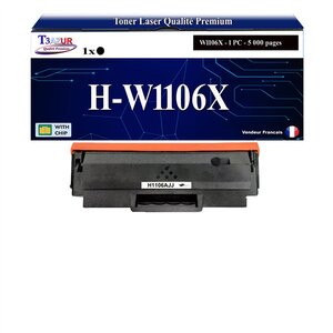 T3AZUR -Toner compatible avec HP W1106X (106X) pour HP Laser 107a  107r  107w  Laser MFP 135ag  135wg  137fnw  137fwg