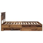 vidaXL Cadre de lit avec tiroir avec tête de lit Bois d'ingénierie