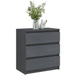 Vidaxl tables de chevet 2 pièces gris 60x36x64 cm bois de pin massif