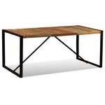 vidaXL Table à manger Bois de récupération massif 180 cm