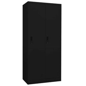 vidaXL Garde-robe Noir 80x50x180 cm Acier