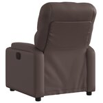vidaXL Fauteuil inclinable électrique Marron Similicuir