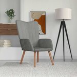 vidaXL Chaise de relaxation Gris clair Velours