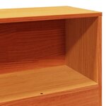 vidaXL Lit bibliothèque sans matelas cire marron 90x190 cm pin massif