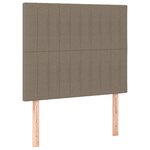 vidaXL Sommier à lattes de lit avec matelas Taupe 90x200 cm Tissu