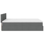 vidaXL Lit ottoman avec matelas gris foncé 140x200 cm tissu