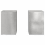 vidaXL Supports pour plantes 2 Pièces Argent 24 x 24 x 35 cm