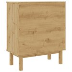 vidaXL Commode OTTA Marron et blanc 76 5x39 5x90 cm Bois de pin massif