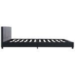 vidaXL Cadre de lit Noir Similicuir 180 x 200 cm