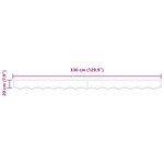 vidaXL Valance de store pour cadre de 3.5 m Vert et Blanc 3.3x0.2 m