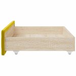 vidaXL Tiroirs de lit 2 Pièces jaune bois d'ingénierie et velours