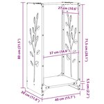 vidaXL Portant de bois chauffage vert olive 40x30x80 cm