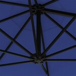 vidaXL Parasol mural de jardin avec LED 300 cm bleu