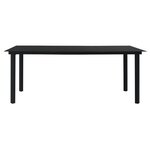 vidaXL Ensemble à dîner de jardin 7 Pièces Noir Rotin PVC