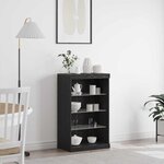 vidaXL Buffet Chêne noir 60 5 x 37 x 100 cm Bois d'ingénierie