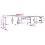 vidaXL Meuble TV chêne artisanal 180x31 5x40 cm bois d'ingénierie