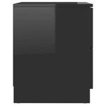 vidaXL Tables de chevet 2 Pièces Noir brillant 40x40x50cm bois ingénierie