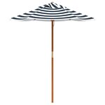 vidaXL Table de pique-nique pour 4 enfants avec parasol rond sapin