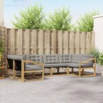 vidaXL Ensemble de canapés d'extérieur 6 Pièces Blanc et gris clair