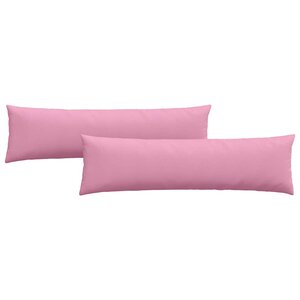 vidaXL Coussins de canapé 2 pc tissu Rose 145 x 40 cm