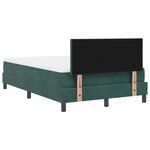 Lit box spring vidaXL avec matelas Vert foncé 120x200 cm Velours