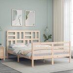 vidaXL Cadre de lit sans matelas 140x200 cm bois massif