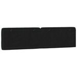 vidaXL Coussin de tête de lit noir 200 cm velours