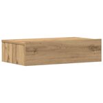 vidaXL Table de chevet chêne artisanal 60x35 cm bois d’ingénierie