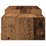 vidaXL Meuble TV mural Montage mural Bois ancien 140 x 28 x 21 cm