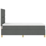 vidaXL Lit à ressorts avec matelas Gris foncé 90 x 200 cm tissu