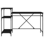 vidaXL Bureau Chêne noir 135 x 50 x 90 cm Bois d'ingénierie