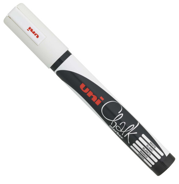 Marqueur chalk (craie) Pointe moyenne Blanc
