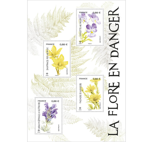 Bloc Nature - La Flore en Danger - 4 timbres gommés