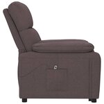 vidaXL Fauteuil inclinable électrique Marron foncé Tissu