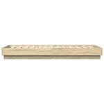 vidaXL Cadre de lit sans matelas avec lumières LED 90x200 cm