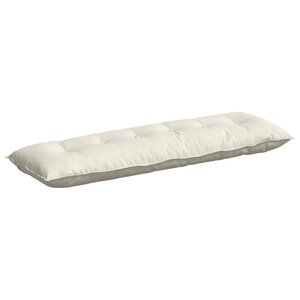 vidaXL Coussin de Dos Crème 160 x 50 cm Tissu en velours côtelé