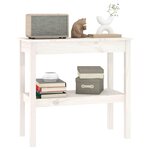 vidaXL Table console Blanc 80x40x75 cm Bois de pin solide