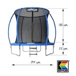 Pack Saut  and  Détente : Trampoline JUMP 244 + Canapé enfant KREATY (gris)
