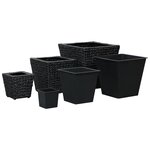 vidaXL Lits surélevés de jardin 3 Pièces Jacinthe d'eau Noir