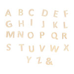 Alphabet en Bois Lettres majuscules (13 mm) Plateau