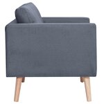 vidaXL Canapé à 2 places Tissu Gris foncé