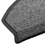 vidaXL Tapis d'escalier auto-adhésifs 15 Pièces Gris foncé