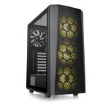 THERMALTAKE Boitier PC Moyen tour ATX - Versa J24 TG RGB - Verre trempé - 3x120mm RGB + 1x120mm - Noir