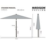 Madison Parasol Corsica 200x250 cm taupe