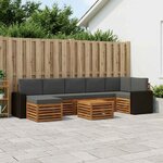 vidaXL Ensemble de canapés d'extérieur 8 Pièces Naturel et Anthracite